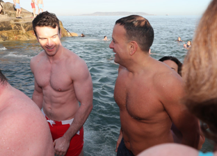 Leo Varadkar went for a Christmas dip at the Forty Foot