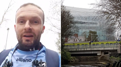 Conan Byrne has arrived at the Aviva Stadium having raised nearly €12,000 for charity