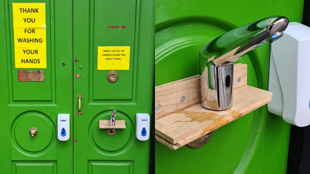 Working tap and soap appear on the doors of Pantibar
