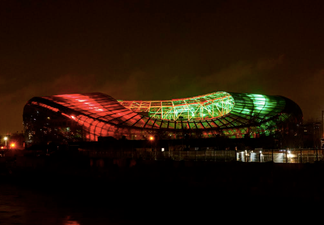 PICS: The Aviva Stadium lights up in the colours of the HSE