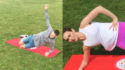 Try this couple’s home workout this weekend