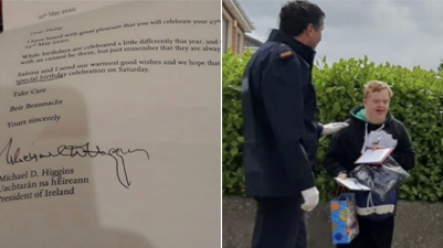President Higgins sent the most lovely letter to Philip Walsh for his birthday