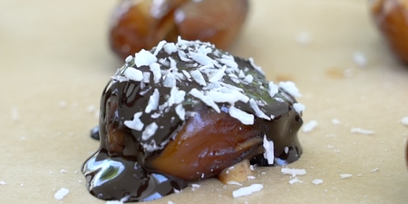 Choco Drizzled Dates are the perfect snack at home