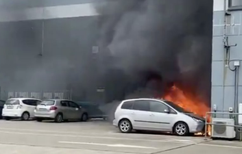 Dublin Fire Brigade dealing with a blaze in Carrickmines retail park