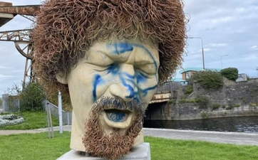 The Luke Kelly bust has been vandalised for a seventh time