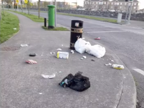 ‘Unacceptable’ – Fingal video shows litter violations in various locations this morning