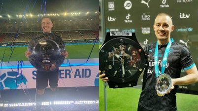 Dermot Kennedy proves he could make it as a soccer star if singing career doesn’t go to plan