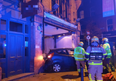 A building was damaged after a collision on George’s Street last night