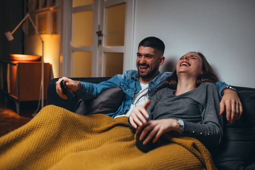 couple having a Valentine's night in lockdown