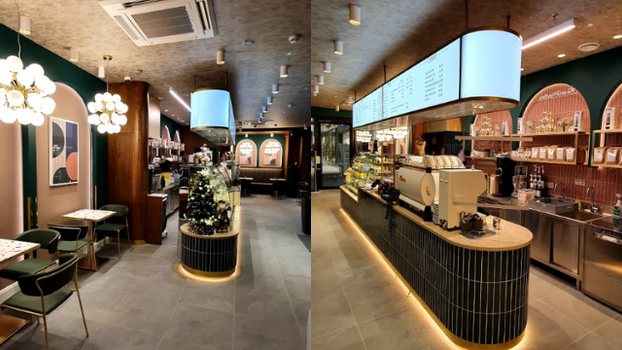 interiors of the brand new coffee shop in Blanch