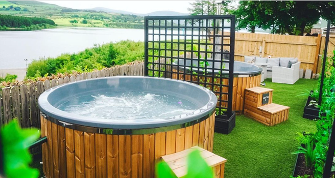 This brand new outdoor spa has the most stunning views