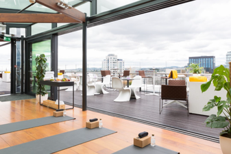 Looking for a weekend wind down? Rooftop yoga might be the activity for you