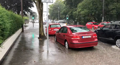 WATCH: Heavy rainfall has resulted in flooding in Malahide