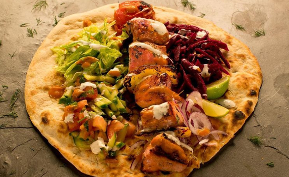 chicken kebab wrap