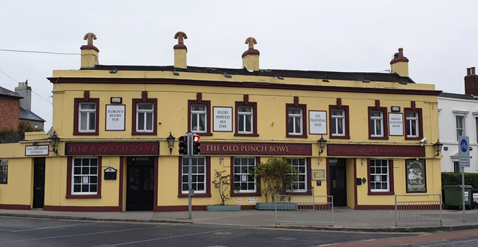 Exterior of The Old Punch Bowl pub in Booterstown