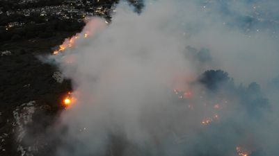 Two firefighters hospitalised fighting southside gorse blaze