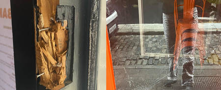 Two city centre spots suffered damage to their premises last night