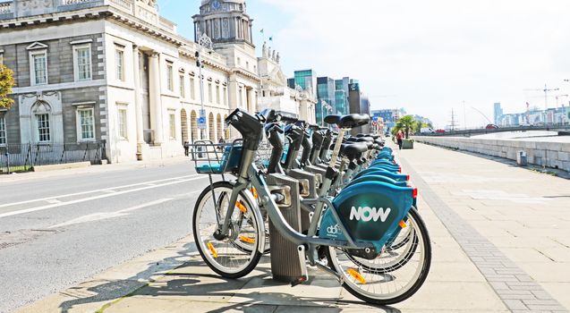 dublinbikes parked up on rack