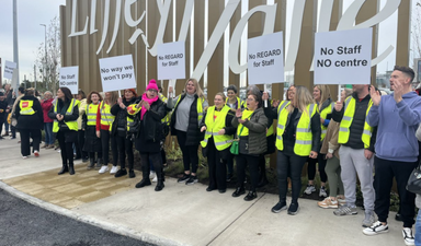 Liffey Valley employees protest against paid parking scheme