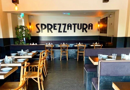 exterior of sprezzatura restaurant