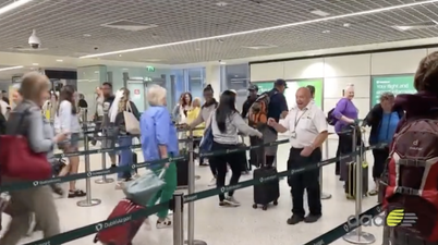 ‘Relentlessly peppy’ airport worker goes viral for keeping security queue entertained