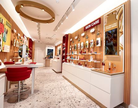 interior of Clarins on Wicklow Street