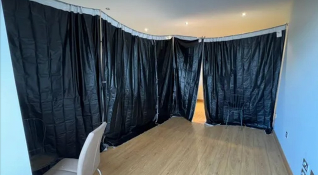 bedroom rent black sheets