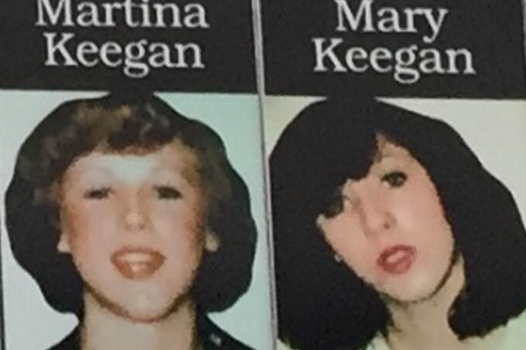 photos of Martina and Mary Keegan, victims of the Stardust fire