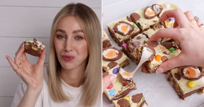 easter chocolate biscuit cake