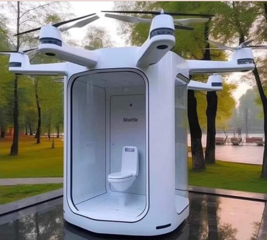 mobile drone toilet
