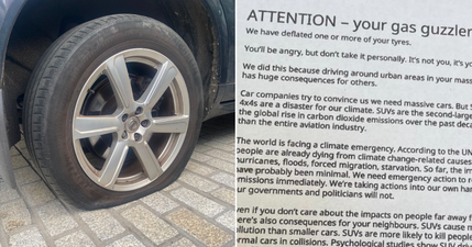 Climate action group deflate tyres of SUV ‘gas guzzlers’ in Dublin southside