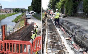 Work gets underway new 2km cycle track along Royal Canal