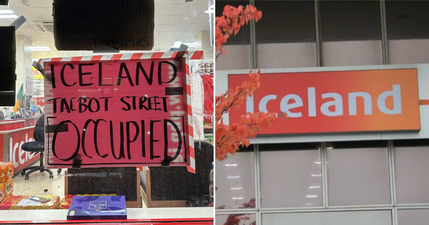 Iceland staff stage sit-in at Talbot Street branch following sudden closure