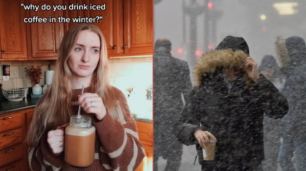 iced coffee winter