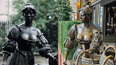 A Molly Malone statue has been installed outside Irish pub in Boston