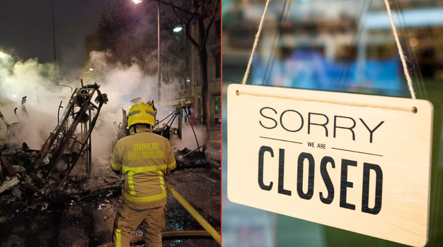 dublin riots businesses closed