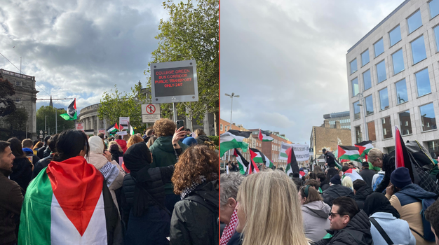 dublin riots palestine march